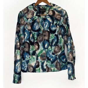 St John Couture Women’s Colorful Designer Silk Wool Blend Blazer Jacket Sz 8